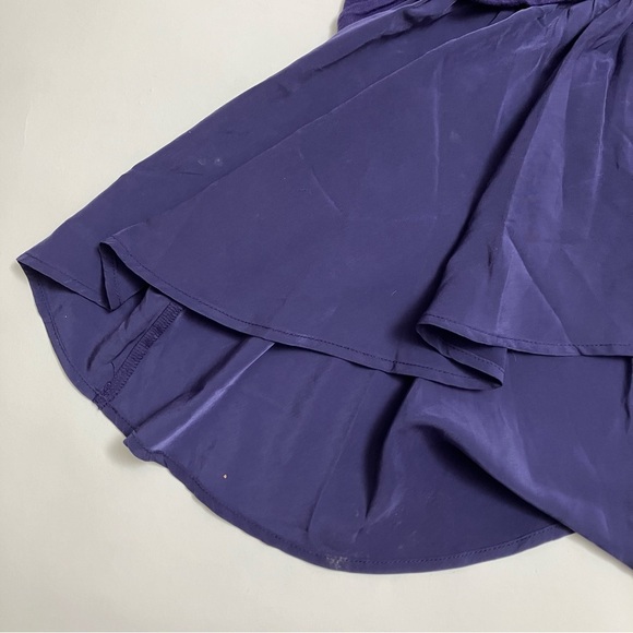 ANTHRO POSTMARK peplum top in plum color - Picture 2 of 7